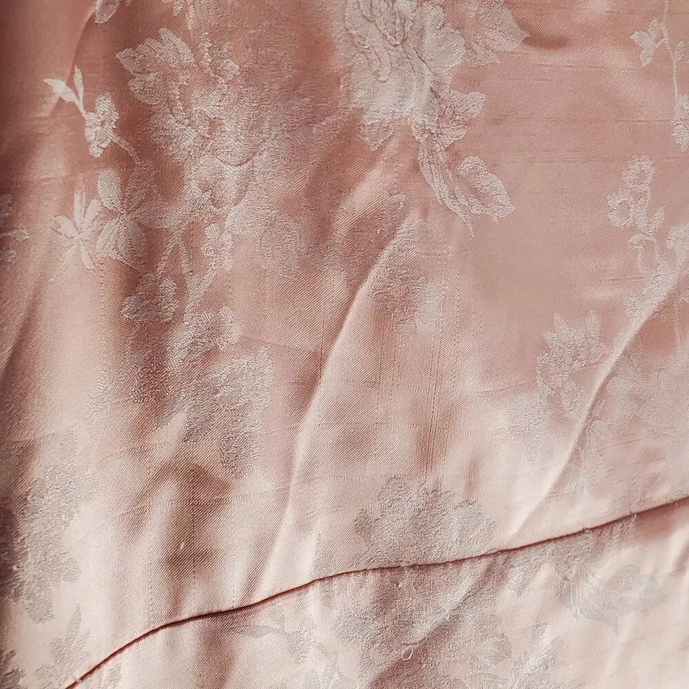 Reformation Frankie Floral Jacquard Satin Slip Maxi Dress Light Pink Size 10 - Picture 10 of 15